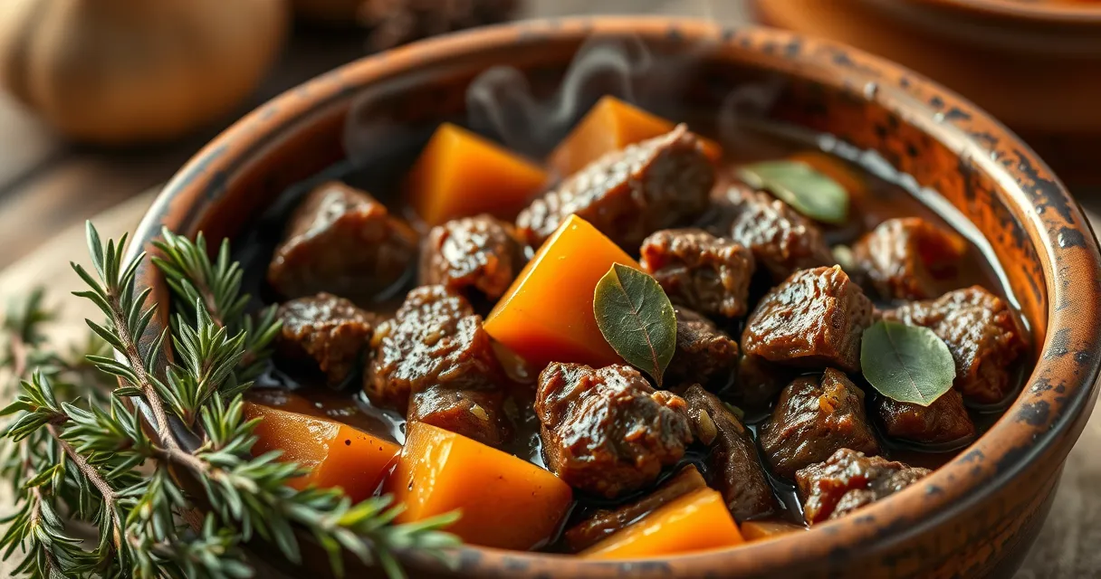 Hearty Beef Stew with Sweet Potatoes Recipe