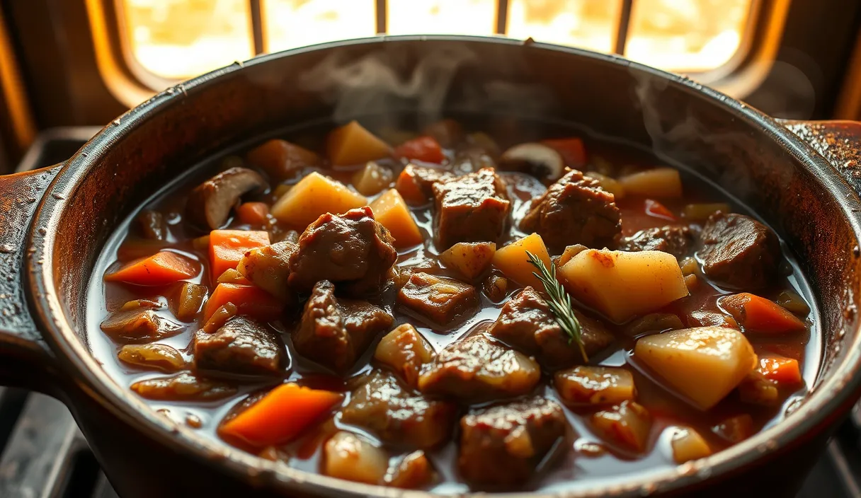 slow cook stew in oven